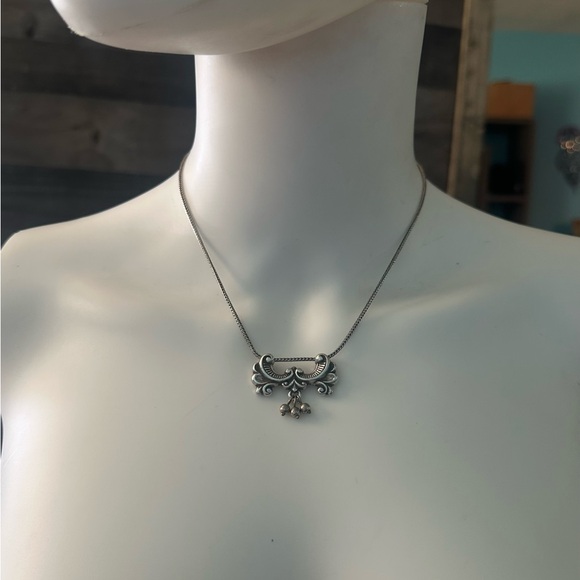 Brighton Silver Plated Scroll Design Pendant Necklace - Picture 2 of 5